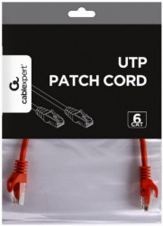 Gembird PP6U-0.25M/R mrezni kabl, CAT6 UTP Patch cord 0.25m red - Img 1