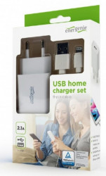 Gembird punjac za telefone i tablete iPhone/iPad 5V/2.1A USB +8-pin USB kabl 1M EG-UCSET-8P-MX - Img 2