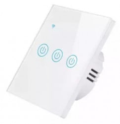 Gembird ZIGBEE-SMART-3 GANG-RSH-SP003-EU 3 gang wireless remote glass touch tuya ZigBee HomeKit - Img 1