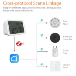 Gembird ZIGBEE-SMART-TEMPERATURE-HS05 alexa smart zigbee temperature and humidity sensor wireless Lu - Img 3