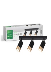 Green tech LED spot svetiljka gu10 x 3 crno-zlatna ( NOIRLUX-3L )