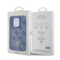 Guess maska za iPhone 15 pro leather 4G triangle strass blue ( GUHCP15LP4TDPB ) - Img 4