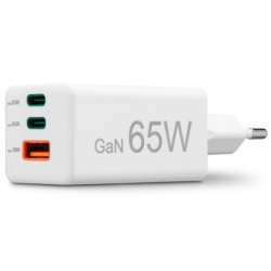 Hama Brzi punjac GaN, 2x USB-C PD, 1x USB-A QC, 65W