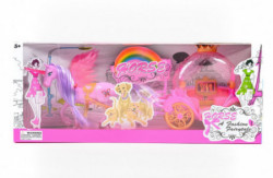 HK Mini igračka set konjić sa kočijom, roze ( A018618 )