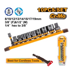 Ingco hkissd38104 set udarnih nasadnih ključeva 3/8" 10/1 super ( HKISSD38104 )