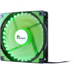 InterTech fan argus L-12025 GR, 120mm LED, green ( 1738 ) - Img 1