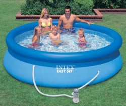 Intex Easy Pool okrugli bazen na naduvavanje + filter pumpa 396x84cm ( 28142 ) - Img 1