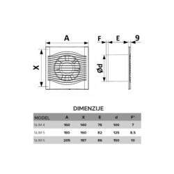 Izduvni ventilator 100mm ( SLIM4C ) - Img 2