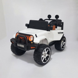 Jeep 2 sa kožnim sedištem i mekim gumama 4x4 pogon + mod za ljuljanje - Beli - Img 11