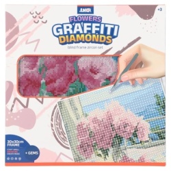Junior graffiti diamonds blind ram sa bockalicama cveće bela 30x30cm ( 132966 )