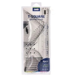 Junior t-square 30 geometrijski set transparentni 4k ( 131486 )