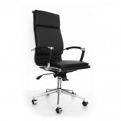 Kancelarijska stolica BOB HB od eko kože - Crna - Img 1