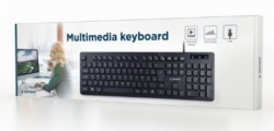 KB-MCH-04 * Gembird Multimedijalna tastatura, chocolate, USB, US layout, Slim black (399) - Img 2