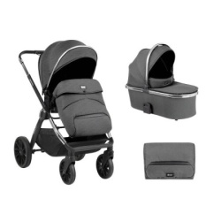 Kikka Boo Kolica Tiffany 3in1 premium set sa autosedištem I-Xtend I-size i tvrdom korpom Dark Grey ( KKB20151 XTSET )