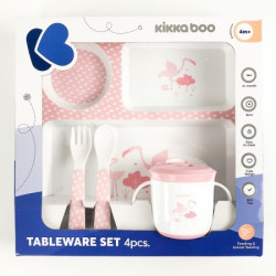KikkaBoo set posuđa 4 dela flamingo pink ( KKB40089 ) - Img 4