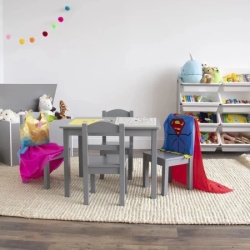 Kinder Home dečiji sto sa 4 stolice – drveni dečiji sto za igru i učenje, sivi set ( TF-6645-G )-9