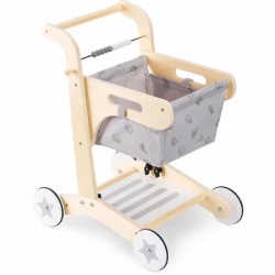 Kinder Home Drvene hodalice za bebe kolica za kupovinu sa korpom, igračka za guranje, montesori ( HL003 )