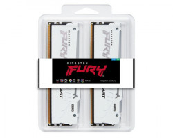 Kingston DIMM DDR5 64GB (2x32GB kit) 5600MT/s KF556C36BWEAK2-64 fury beast RGB white expo memorija - Img 2