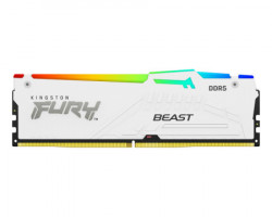 Kingston kf564c32bwa-32 dimm ddr5 32gb 6400mt/s fury beast white rgb xmp  - Img 1