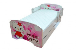 Krevet za decu Pink Kitty sa dve fioke 160*80 cm - model 803 - Img 1
