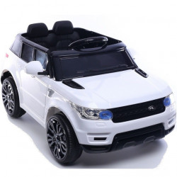 Land Rover MIni - Auto na akumulator sa kožnim sedištem i mekim gumama - Beli - Img 1