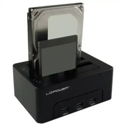 LC Power u3-hub hdd docking  usb3.0 2x hddssd + 3x usb3.0 hub black-2