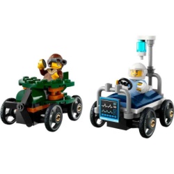 Lego city airplane vs hospital bed race car pack ( LE60459 ) -3