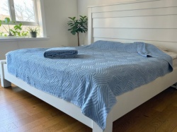 Letnji frotirni prekrivač - Sara - 200x200cm Plava boja ( VLK000543-Saraplava )
