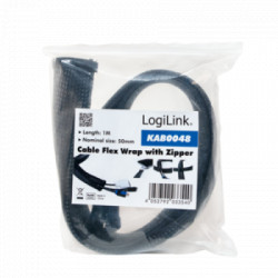 LogiLink fleksibilna zaštita za kablove sa rajfešlusom 2m x 50mm crna ( 1463 ) - Img 4