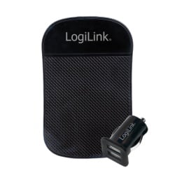 Logilink USB 2-Port punjač za auto, plus pogloga protiv klizanja, crna ( 5367 )-1