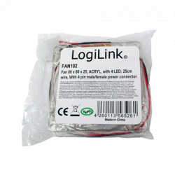 LogiLink ventilator 80x80x25 mm, 4x LED, plava ( 2745 ) - Img 4