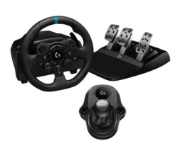 Logitech G923 Trueforce Racing Wheel + Logitech Shifter