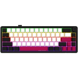 Lorgar Wireless mechanical gaming keyboard Pro, 2.4 GHz, Backlight, Toxic Purple switches, black red white ( LRG-KBP70MW-BK-US ) -1