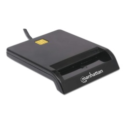 Manhattan 102049, black USB smart card reader -2