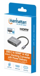 Manhattan 130691 usb-c - vga/hdmi/usb 3.0/pd 87w  Docking station -4