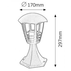 Marseille spoljna podna lampa E27 60W IP44 crna (8619) - Img 2