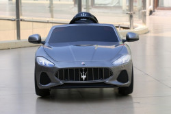 Maserati Gran Cabrio 2019 Licencirani auto na akumulator sa kožnim sedištem i mekim gumama - Sivi - Img 3