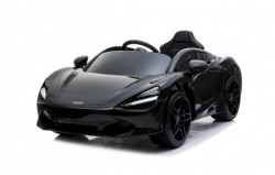 McLaren 720s Licencirani Auto na akumulator Model 272 - Crni sa kožnim sedištem i mekim gumama