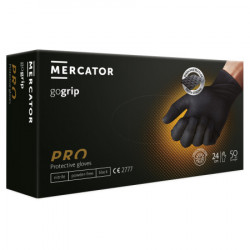 Mercator medical jednokratne rukavice mercator gogrip pro crne bez pudera veličina l ( rp3002300l )