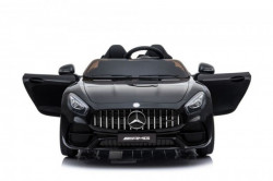 Mercedes AMG GT Licencirani auto na akumulator sa kožnim sedištem i mekim gumama - Crni ( HL 2588 ) - Img 5