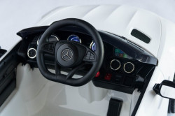 Mercedes AMG GTR Licencirani Auto na akumulator sa kožnim sedištem i mekim gumama - Beli ( AMG GTR ) - Img 6