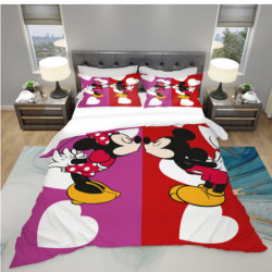 Mey home posteljina mickey and minnie mouse 3d 200x220cm ljubičasto-crvena ( 3D-1381 )