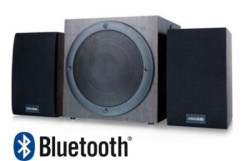 Microlab TMN-1/2.1 BT Aktivni drveni zvucnici 2.1 sistem 32W RMS (9W*2+14W) BLUETOOTH 3,5mm-2
