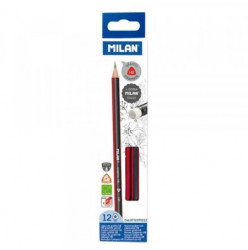 Milan grafitne olovke 12 kom trouglaste ( MLN71230312 )
