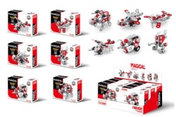 Mini konstruktor - različite metalne mašine - crvena ( 978537 )