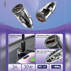 Moxom Auto punjac lx-vc803 pd+qc 30w crni ( A712 )-2