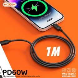 Moxom Usb data kabal mx-cb231 pd 60w type-c na type-c 1m crni ( U2079 )-2