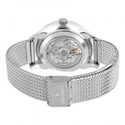 Muški maserati gentleman automatik skeleton sivi srebrni ručni sat sa srebrnim pancir kaišem ( r8823136006 ) - Img 5