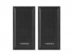 Natac Panther stereo speakers 2.0, 6W RMS, USB power, 3.5mm connector, wooden case, black ( NGL-1229 ) - Img 2