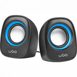 Natec tamu S100, stereo speakers 2.0, 6W, black/blue ( UGL-1875 )  - Img 1